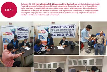 NMDC 6RS - Health Checkup Programme at Manovin International